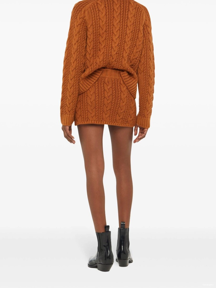 Affordable Women cable-knit Alanui skirt mid-rise 0719